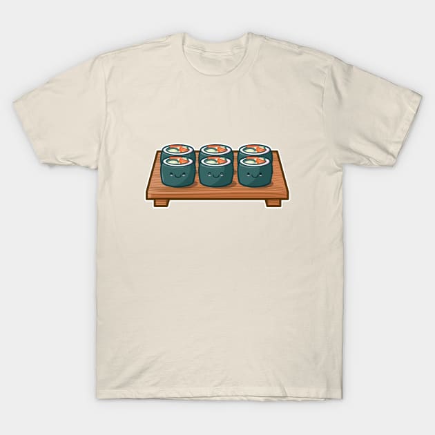 Sushi Rolls T-Shirt by Hixon House